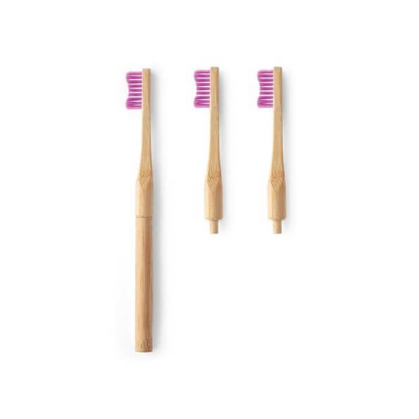 Humble Oδοντόβουρτσα Μπαμπού με Επαναχρησιμοποιήσιμη Λαβή – Purple – Soft