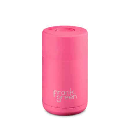 Ceramic Reusable Cup 10oz Neon Pink