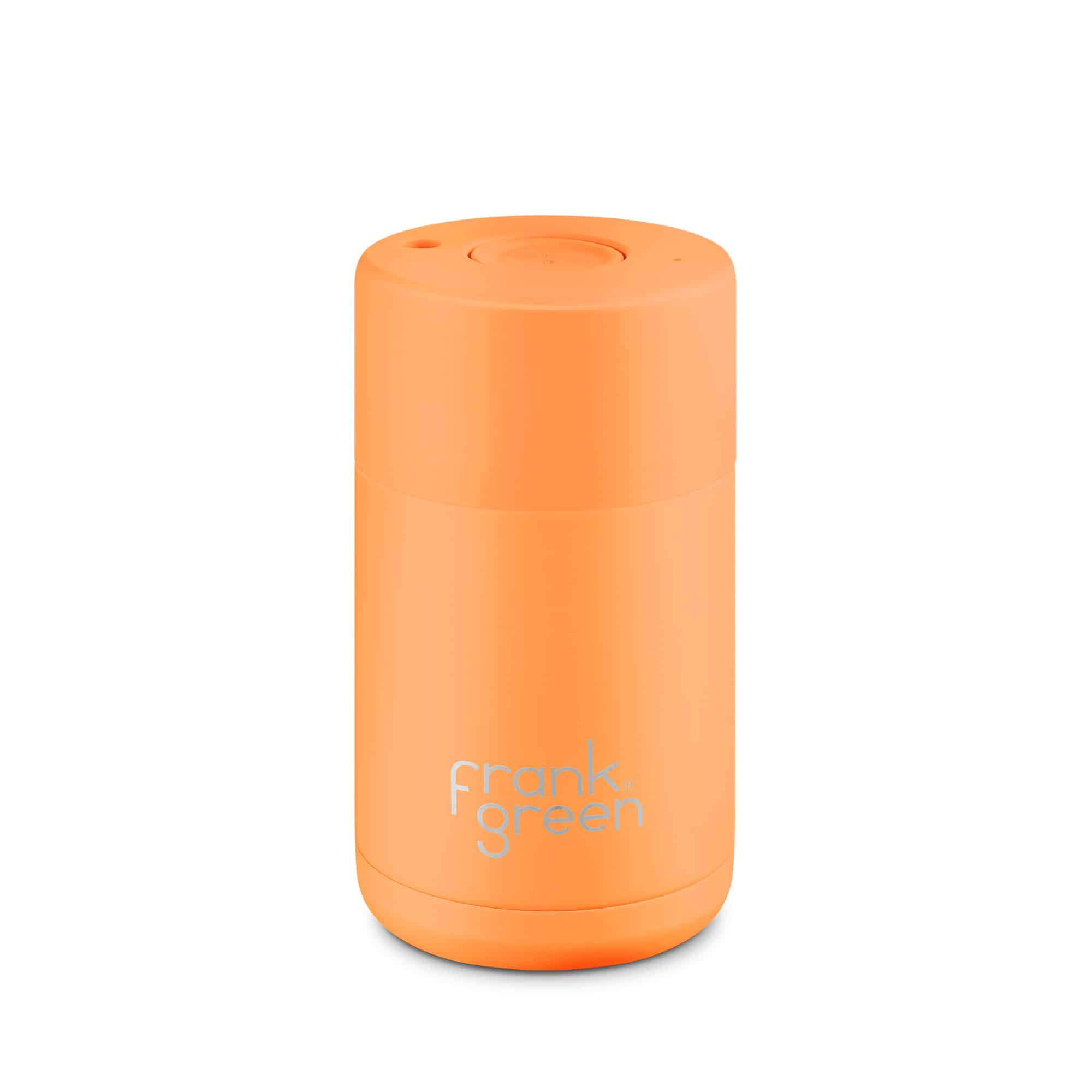 Ceramic Reusable Cup 10oz Neon Orange