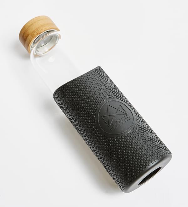 NKBOTTLE550ML-RS – Neon Kactus – Glass Water Bottle 550ml – Rock Star – Black – 600 x 662