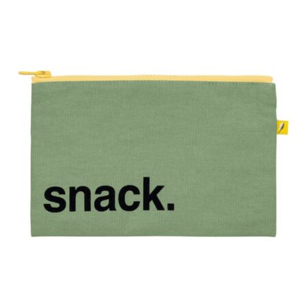 Fluf Food pouch with zipper SNACK Moss